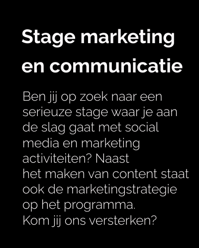 Stage marketing en communicatie