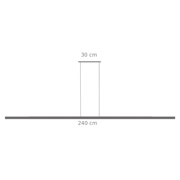 schematische tekening ByLum 240 cm