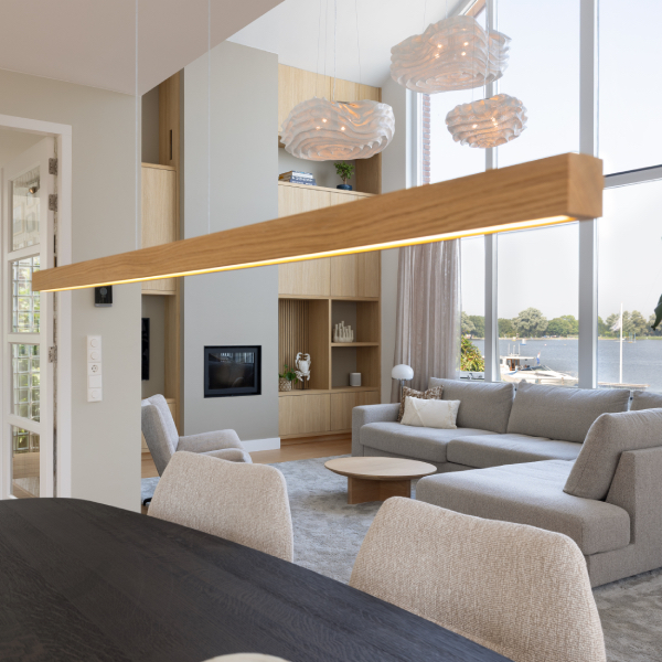 houten hanglamp eettafel